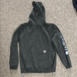 Carhartt Gray Sweatshirt Cozy Fleece Hoodie